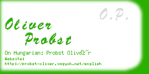oliver probst business card